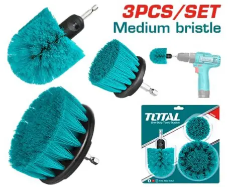 3PCS MEDIUM BRISTLE BRUSH SET TOTAL - TACM3001