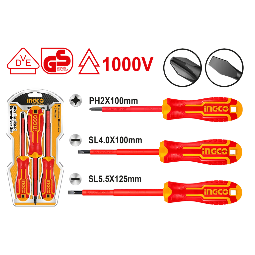 3PCS NSULATED SCREWDRIVER SET HKISD0308