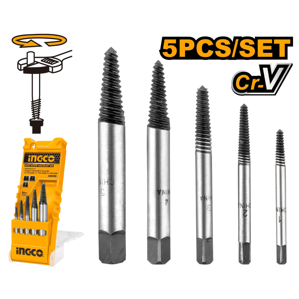 5PCS SCREW EXTRACTOR SET