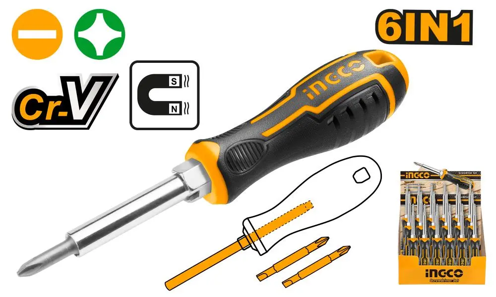 6 IN 1 SCREWDRIVER SET AKISD0608