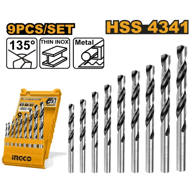 9PCS HSS  TWIST DRILL BITS SET  AKD1095
