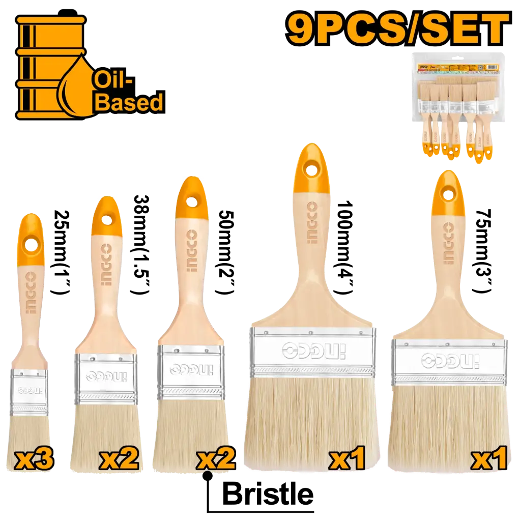9PCS PAINT BRUSH SET CHPTB0114091