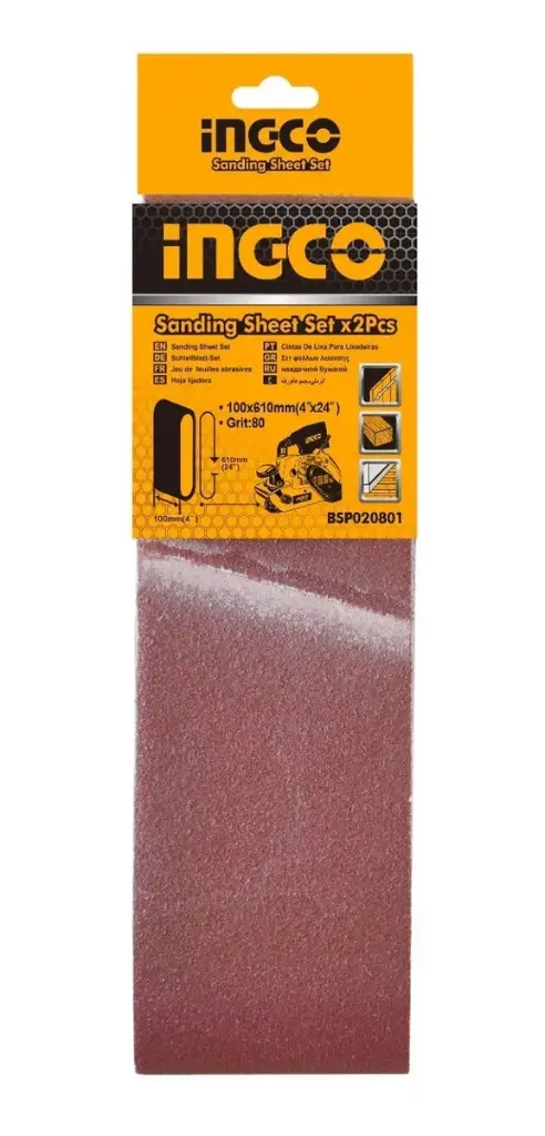 ABRASIVE SANDING BELT INGCO 100X610 P80 - BSP020801