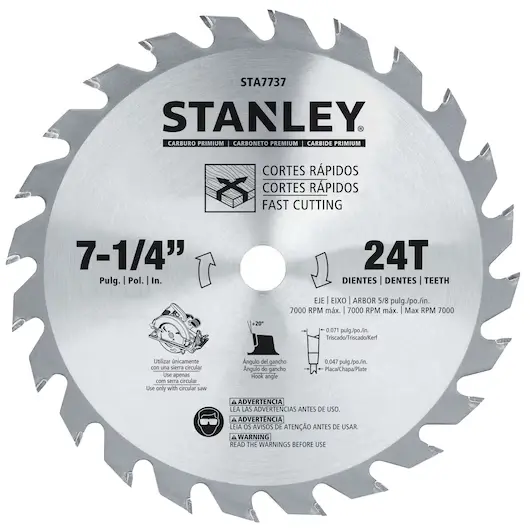 BLADE CIRCULAR SAW 7-1/4" 40T STA7757