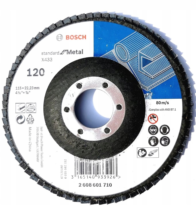 BOSCH FLAP DISC METAL 115MM X 120 X 433  - 2608601710