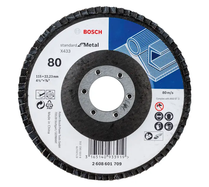 BOSCH FLAP DISC METAL 115MM X 80 X 433  - 2608601709