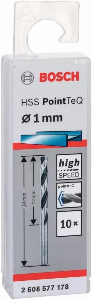 Bosch Twist Drill Bit pointeq 1mm