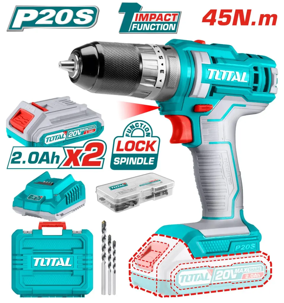 CORDLESS IMPACT DRILL 20V TOTAL - TIDLI201452