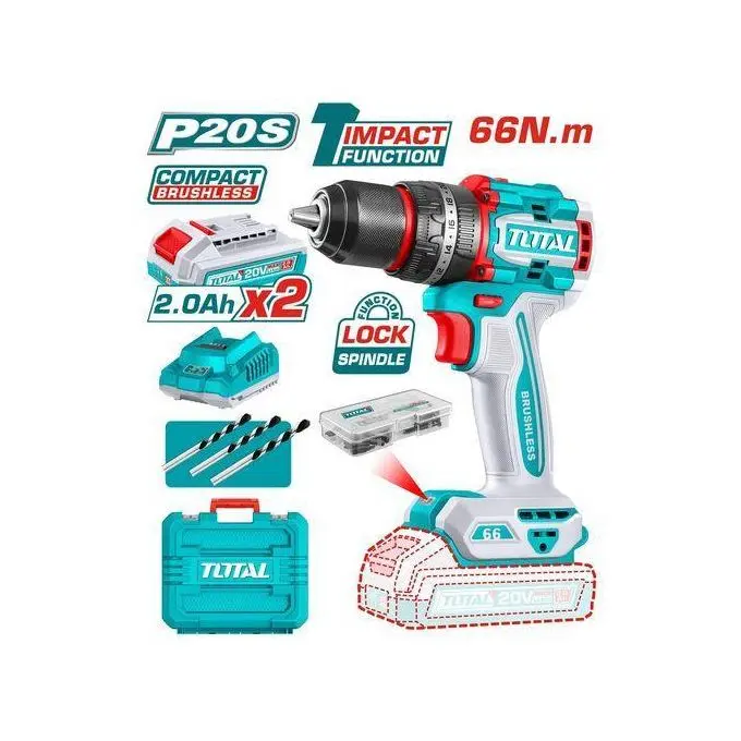 CORDLESS IMPACT DRILL 20V TOTAL - TIDLI20668