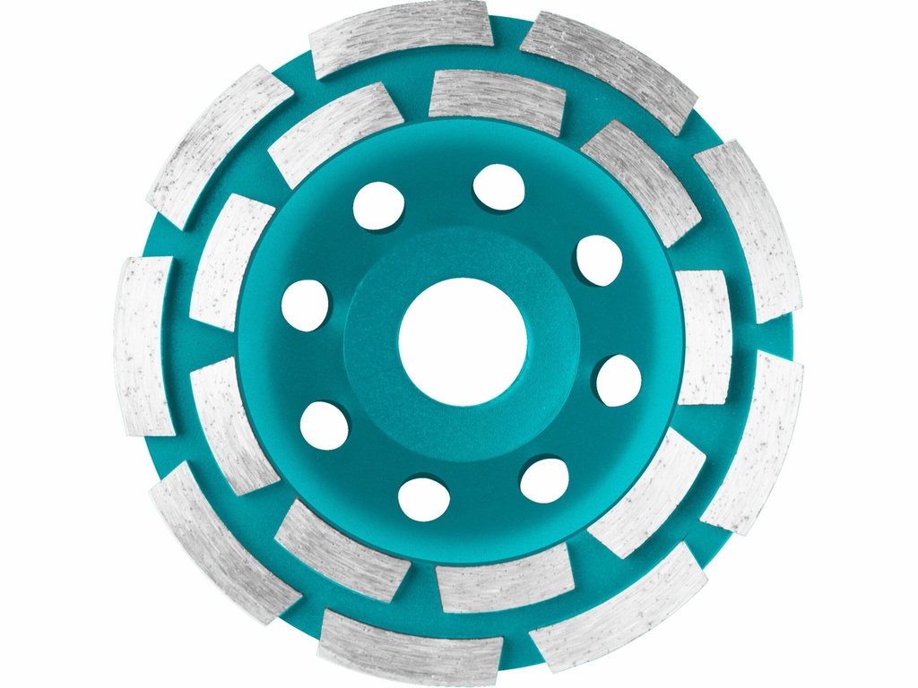 DIAMOND CUP WHEELS DOUBLE ROW SEGMENTED 115mm TOTAL - TAC2421151