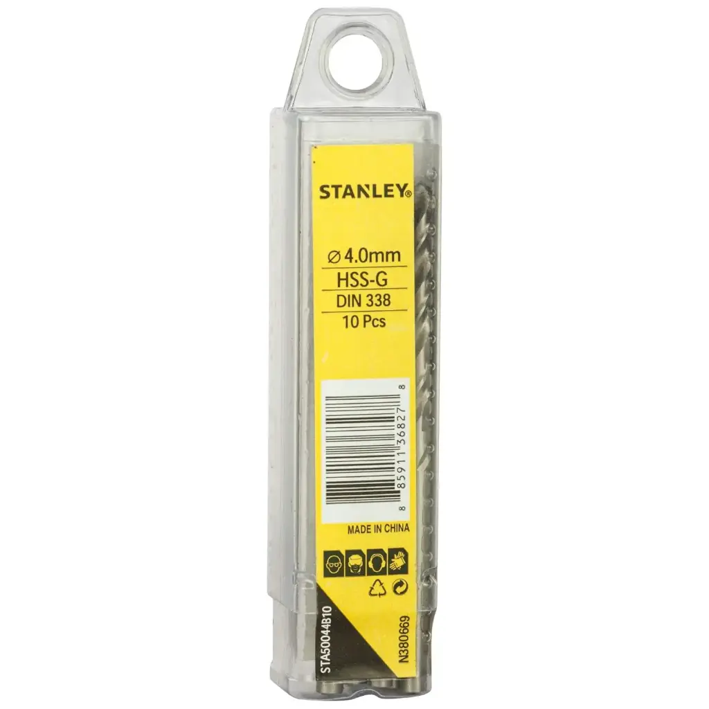 DRILL BIT H.S.S 4MM 10PC PACK STA50044B10