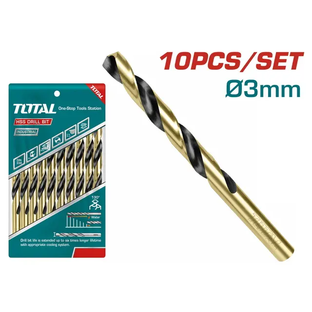 HSS DRILL BIT 3MM TOTAL - TAC100303