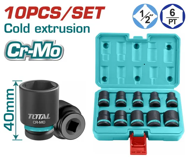 IMPACT SOCKET 10PC SET 1/2'' - THISTD12101