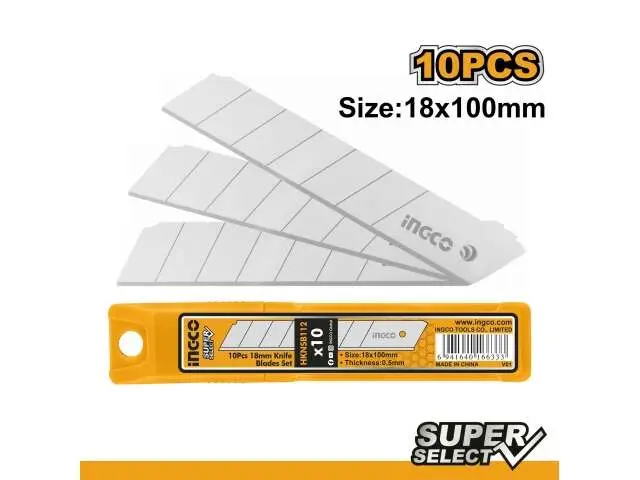 KNIFE BLADE SET 10PCS X 18MM - HKNSB112