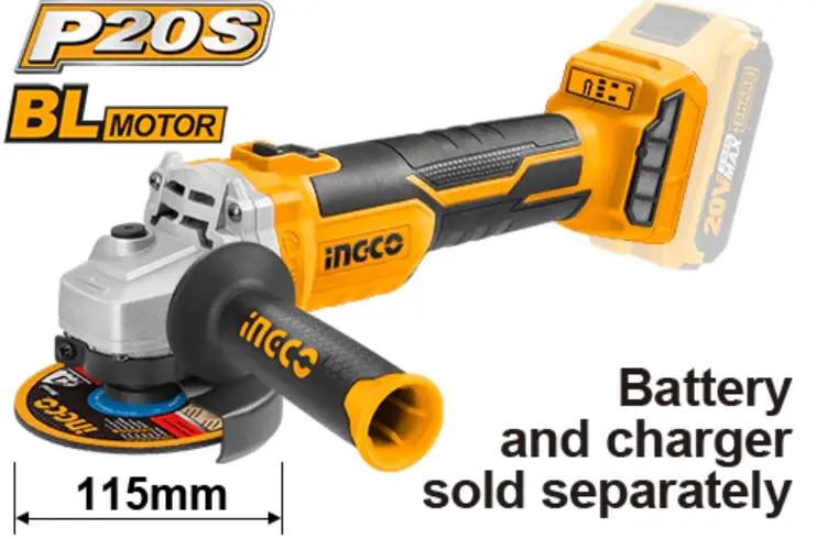 LI-ION ANGLE GRINDER 41/2'' CORDLESS - CAGLI1152