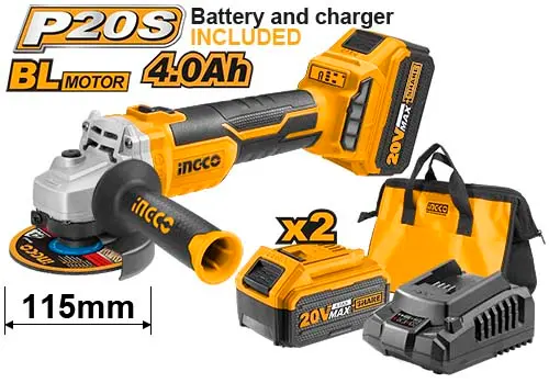 LI-ION ANGLE GRINDER 41/2'' CORDLESS - CAGLI11522