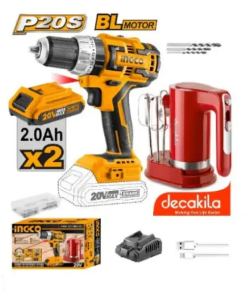 LI-ION CORDLESS 2PC COMBOKIT  - IMPACT BRUSLESS DRILL - COSLI23023