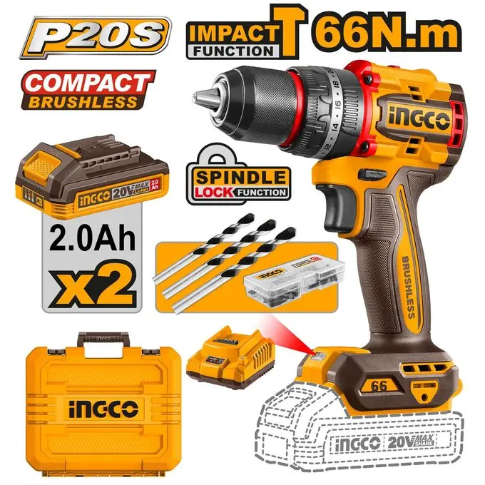LI-ION CORDLESS COMPACT BRUSHLESS IMPACT DRILL CIDLI20668