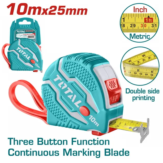 MEASURING TAPE 10M X 25MM TOTAL - TMT126101