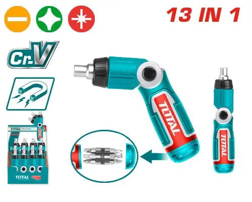 RATCHET SCREWDRIVER 13 IN 1 TOTAL TACSD30136