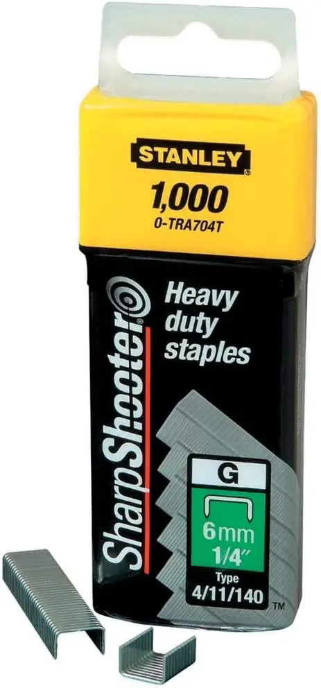 STANLEY STAPLER PINS H/D 6MM ( G ) 1000 1-TRA704T