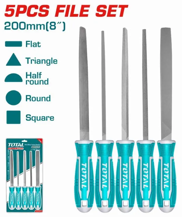 STEEL FILE SET 5PCS -TOTAL - THT918516