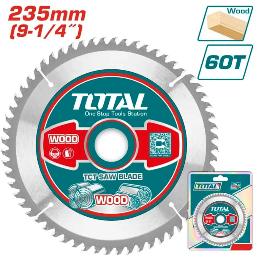 TCT SAW BLADE 235MM X 60T TOTAL -  TAC231623