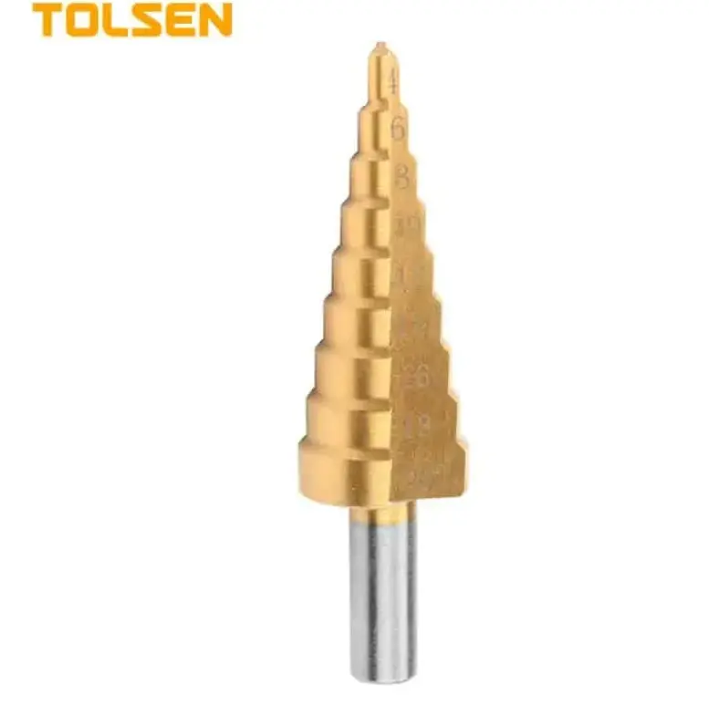 TOLSEN TITANIUM COATED STEP DRILL BIT 4-12 X 2MM