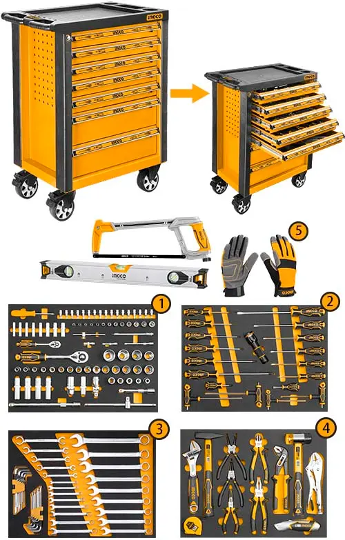 TOOL CHEST SET - 162PCS -  HTCS271621