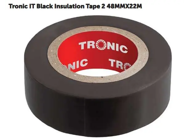 TRONIC INSULATING TAPE BLACK 10YDS - IT 01BK