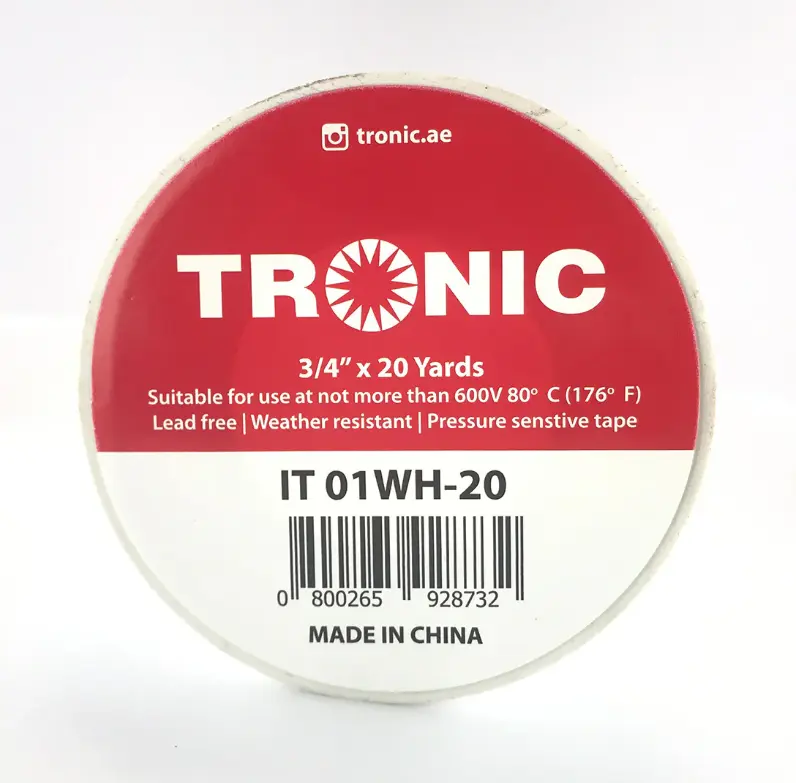 TRONIC INSULATING TAPE WHITE 20YDS - IT 01WH-20