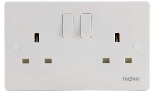 TWIN SLIM SWITCH SOCKET 2X13A TRONIC - TRK5213