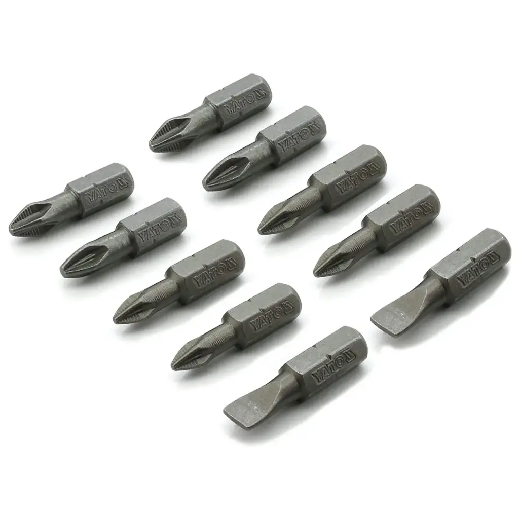 YATO 25MM 10PCS SCREWDRIVER BIT SET - YT04822