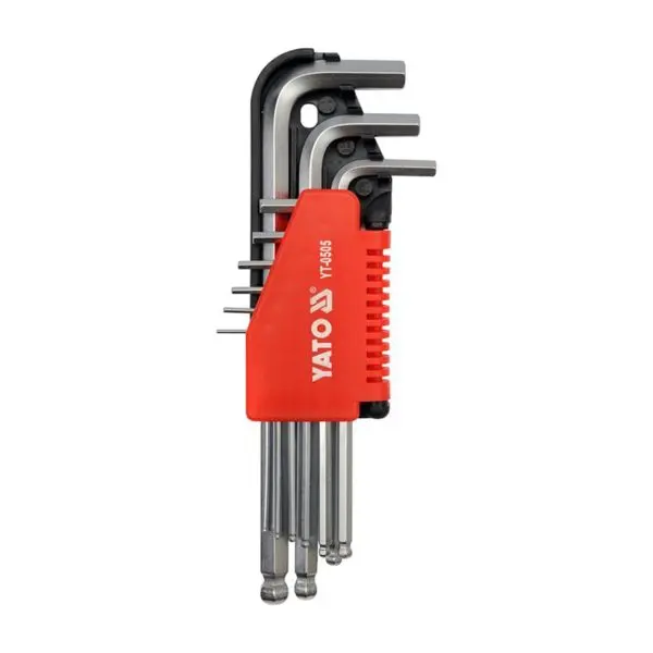 YATO HEX KEY W. BALLS 9PCS 1.5-10MM SET - YT0505