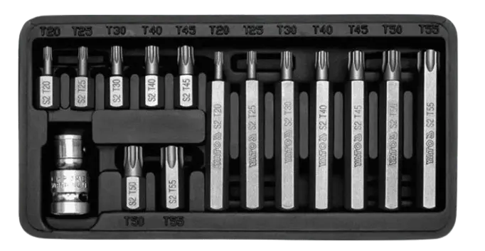 YATO SCREWDRIVER BIT/TORX SET 15PCS - YT0411