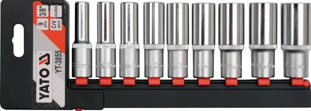 YATO SOCKET SET 3/8'' 9PCS - YT3855