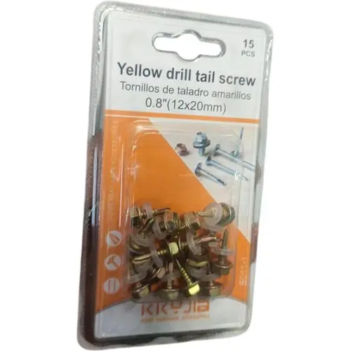YELLOW DRILL TAIL SCREW 0.8 (12X20MM)