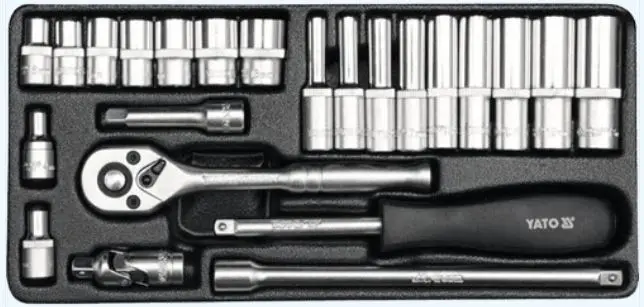 YATO SOCKET SET 1/4'' 23PCS - YT14421
