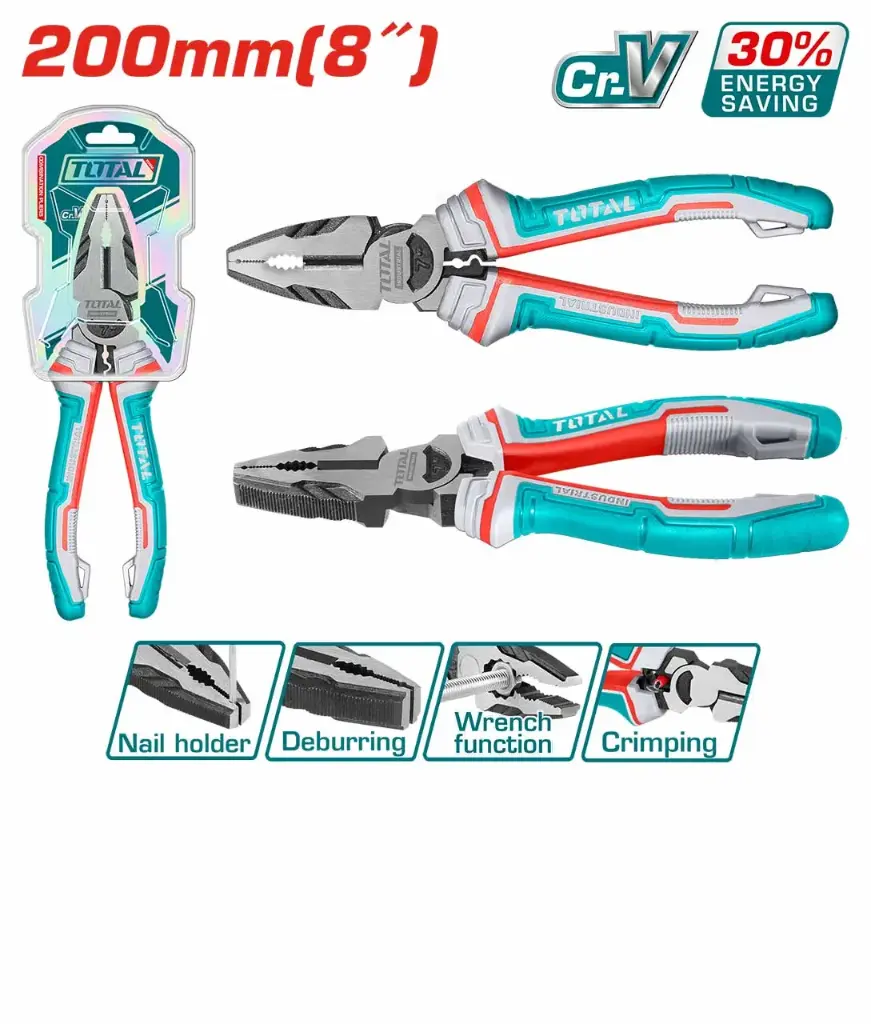 HIGH LEVERAGE COMBINATION PLIERS 8'' / 200MM TOTAL - THT210806S