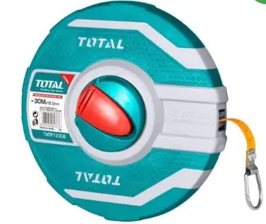 FIBRE GLASS MEASURING TAPE 30M X 12.50MM -TOTAL  TMTF13306