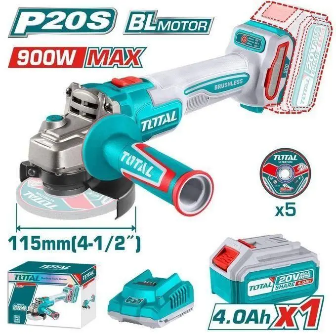 CORDLESS ANGLE GRINDER 20V 115MM TOTAL - TAGLI261521