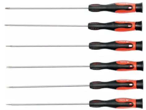 LONG PRECISION SCREWDRIVER 6PC SET YATO - YT2575