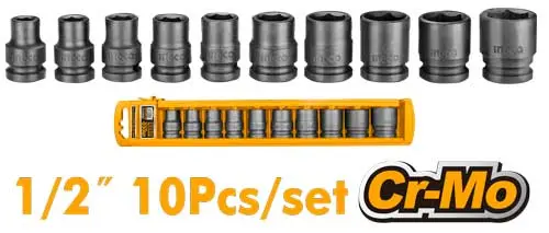 [HKISSD12101] 10PCS 1/2 IMPACT SOCKET SET HKISSD12101