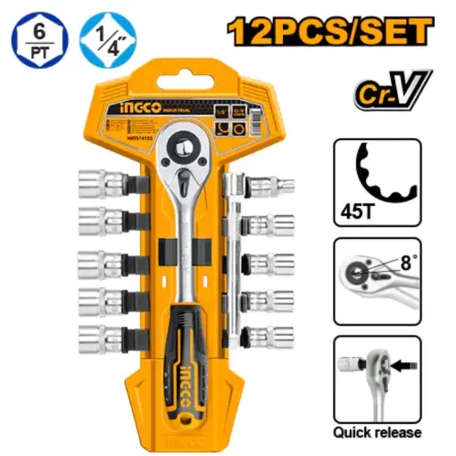 [HKTS14122] 12PCS 1/4'' SOCKET SET HKTS14122