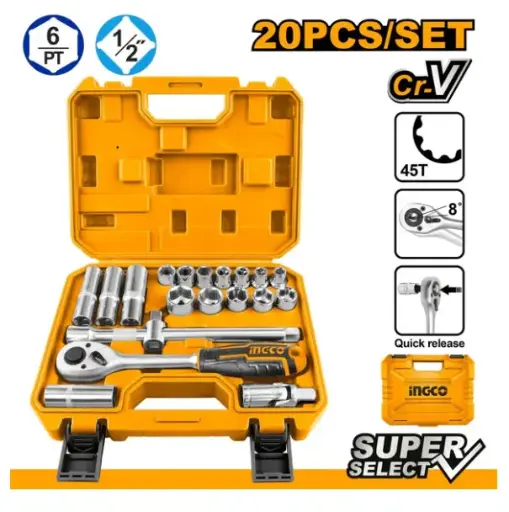 [HKTS12201] 20PCS 1/2'' SOCKET SET HKTS12201