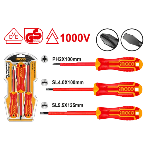 [HKISD0308] 3PCS NSULATED SCREWDRIVER SET HKISD0308