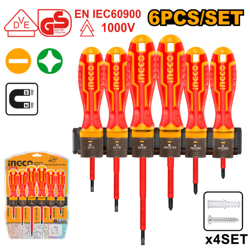 [HKISD0608] 6PCS INSULATED SCREWDRIVER SET HKISD0608
