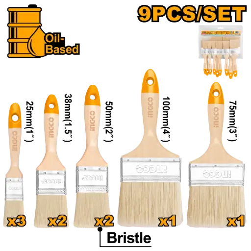 [CHPTB0114091] 9PCS PAINT BRUSH SET CHPTB0114091