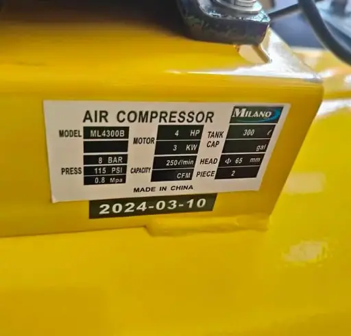 [ML4300B] AIR COMPRESSOR 300L BELT DRIVEN ML4300B