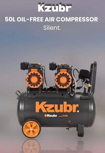 [KAC-50L] AIR COMPRESSOR 50L OIL FREE TWIN MOTOR - KZUBER KAC-50L